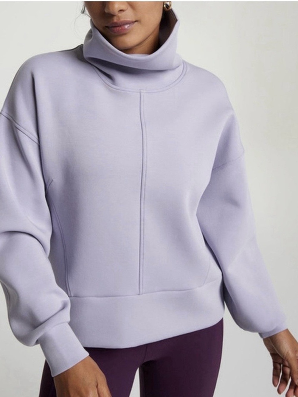 Calia soft scuba funnel neck pullover size medium